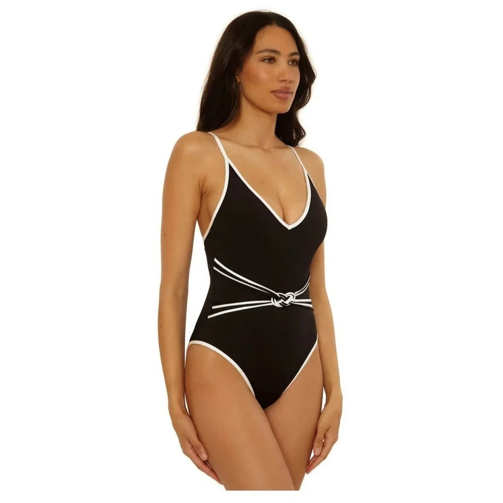 NWT Trina Turk Triumph Micro Rib Braided One Piece Swimsuit 8 - Picture 5 of 10